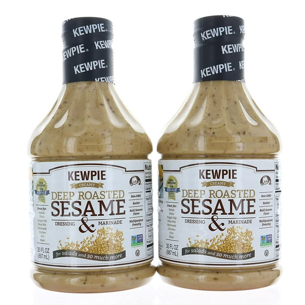 2 X Kewpie Deep Roasted Sesame Dressing & Marinade. 30 Fl. Oz. Each
