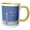Yellow/White, variant on 3drose, Beautiful Blue Tassel, Gold Leaf Design on Abstract, Class of 2018, 15oz Two-tone Yellow Mug