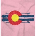 thumbnail image 2 of Colorado CO Flag Skiing Ski Souvenir Men's Graphic T Shirt Tees Brisco Brands S, 2 of 6