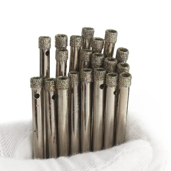 JINGLING 4mm 5/32"inch Diamond Hole Saw Core Boring Drill Bits Masonry Tools for Glass Tile Stone Pack of 20Pcs