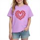 thumbnail image 2 of Blusas y camisas de manga corta con cuello redondo para niños y niñas, camisetas gráficas de manga corta, blusas con estampados bonitos para la temporada escolar., 2 of 9