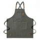 thumbnail image 1 of Advancent Delantal de lona, ​​delantales de trabajo gruesos, fundas de delantales, ropa de trabajo cómoda, accesorio de cubierta, vestido para el Utensilios de cocina Verde gris Advancent HA011664-07, 1 of 6