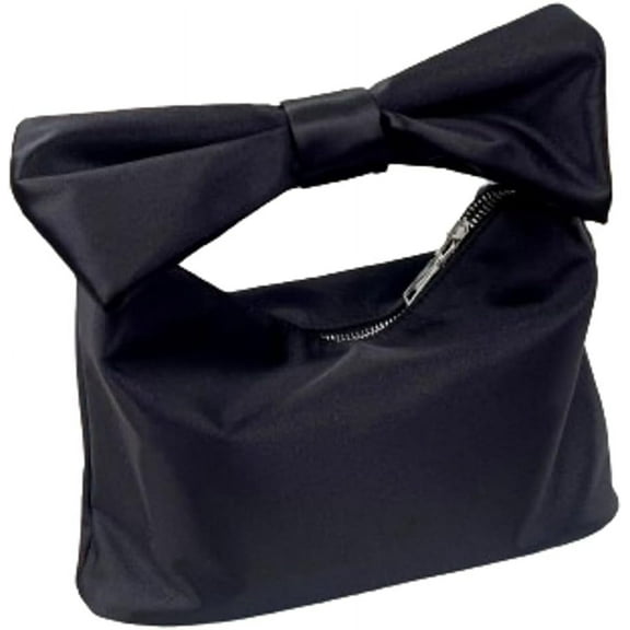 HMSHA Bow-Tie Clutch Purses for Women Satin Evening Bag Cute Hobo Shoulder Bag Crossbody Purse Top-Handle Tote Handbag