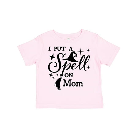 

Inktastic I Put a Spell on Mom Witch Hat and Broom Gift Toddler Boy or Toddler Girl T-Shirt