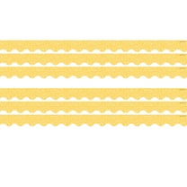 Teacher Created Resources Composition Yellow Scalloped Border Trim, 35 Feet Per Pack, 6 Packs