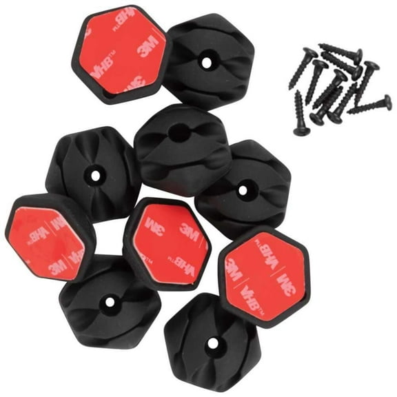 Klein Tools Self Stick 3 Slot Cable Clips 10Pk