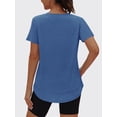 thumbnail image 2 of Rosvigor Womens Workout Tops V Neck Athletic T Shirts Comfy Exercise Shirts Loose Women Activewear for Gym Running Yoga, 2 of 7