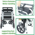 thumbnail image 4 of Portable Folding Transport Wheelchair, Travel assistive wheelchair Only Weight 16Lbs Support 200Lbs, White, 4 of 6