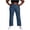 Navy, variant on Kinrui Wide Leg Faux Jeans for Women High Waisted Flare Pants Stretch Bootcut Trousers Navy L