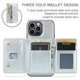 thumbnail image 4 of Tarise 2 in 1 Detachable Wallet Case for iPhone 14 Plus, Glitter PU Leather Card Holder Money Pocket Shockproof Kickstand Magnetic Hybrid Phone Back Protective Cover for iPhone 14+ 6.7 inch, Silver, 4 of 11