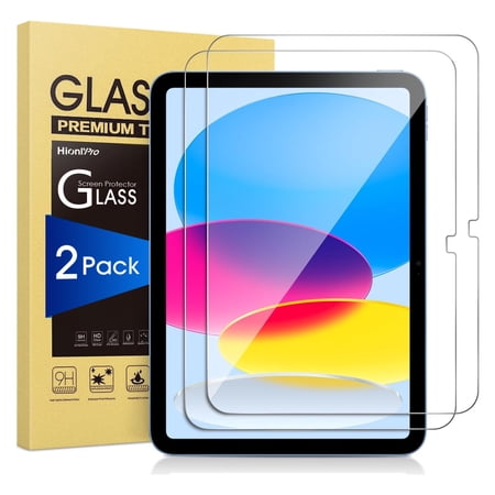 [2 Pack] HionlyPro Screen Protector for iPad 11th A16 2025 [11 Inch] / 10th Generation 2022 [10.9 Inch], Tempered Glass [Face ID & Apple Pencil Compatible] Ultra Sensitive, Case Friendly