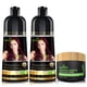 thumbnail image 1 of Herbishh Champú tinte capilar + 1pc Mascarilla capilar de argán - Tinte para el Cabello Combo Pack-2pcs (Rojo Borgoña), 1 of 5