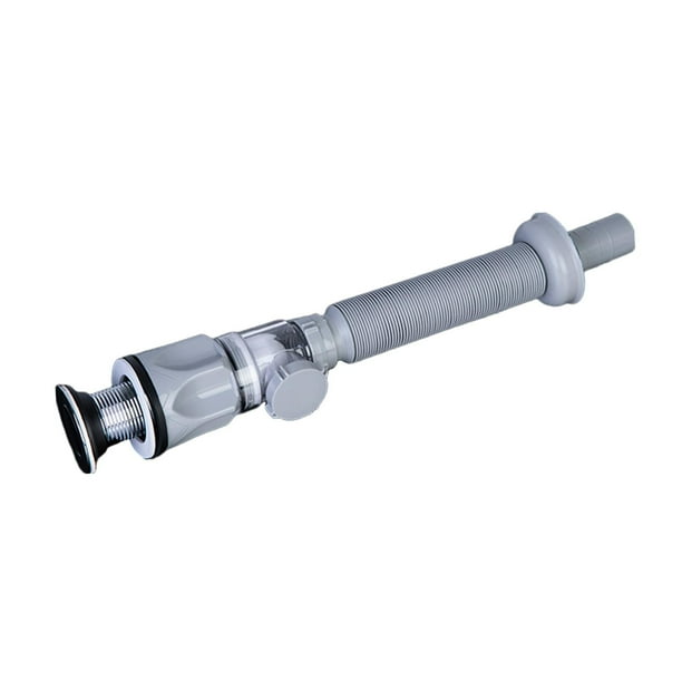 Tubo de desagüe para fregadero de cocina, lavabo, tanque individual, colador flexible para fregadero plata