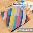 thumbnail image 4 of FORMRS 3 Ring Photo Album 4"x6" Self Adhesive Large Capacity PU Leather Cover, Color Striped, 4 of 8