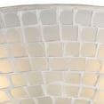 thumbnail image 3 of Fusion Semi-Encastré à 2 Lumières en Nickel Satiné et Verre Mosaïque Blanc, 3 of 3