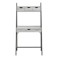 thumbnail image 5 of Computer Desk - 2 Tiers / 4 Storage Drawers / Ladder Style - 32"L - Grey Wood-Look / Black Metal, 5 of 8