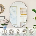thumbnail image 6 of Antok 24x36 Inch Beveled Edge Frameless Bathroom Vanity Mirror, Wall Mount Mirror for Bathroom, Oval Decorative Mirror, HD Silver, 6 of 7