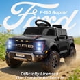 thumbnail image 5 of Conchico 12V Licensed Ford F150 Raptor Powered Ride-On Cars Toys with Remote & Durable Wheels for Kids, Black, 5 of 8