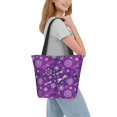 thumbnail image 5 of Lafuoo Purple Snowflakes Pattern Canvas Backpack, Zipper Laptop Backpack Travel Bag Sports Bag Unisex-One Size, 5 of 7