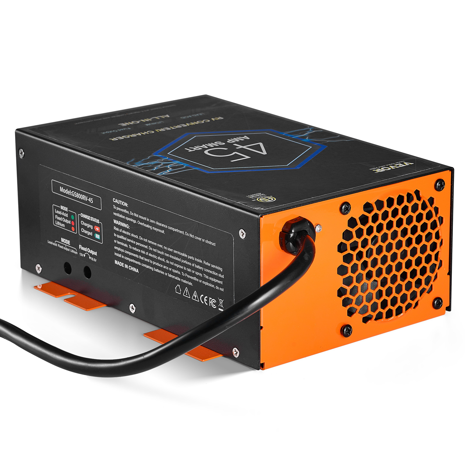 45 Amp 12V RV Battery Charger – 3 Stage Power Supply With Built-in Converter