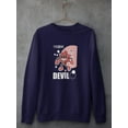 thumbnail image 3 of Cheerful Devil Techno Style Sweatshirt Men -Image by Shutterstock, Male Medium, 3 of 4