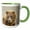 Green/White, variant on 3drose, Brown Bear, Silver Salmon Creek, Lake Clark N.p, Alaska., 11oz Two-tone Green Mug
