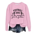 thumbnail image 1 of WEAIXIMIUNG Ensemble de Chandails en Molleton Courts Manches Longues Col Rond pour Femmes Imprimé Graphique Football Sans Capuche, 1 of 4