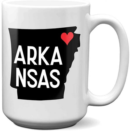 

Arkas State Flag Map Novelty White 11 OZ Coffee Mug White Elephant Sarcasm Mug Inspirational Mug Gift for Co-Workers are Friends from Boss and Family