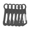 thumbnail image 4 of 6 Pcs Outdoor Carry Multifunctional Stainless Steel Quick Hang Buckle Keychain Quick Hooks Black, 4 of 9