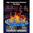 thumbnail image 3 of Fireproof Glass Fireplace Mantel 10 lb 4.5 kg 3/4 inch 19.05 mm Reflective Firepit Glass Stone High Gloss Landscaping for Firepit Tables Aquamarine Caribbean Blue Aquamarine Green, 3 of 6