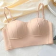 thumbnail image 2 of YUGYXL Push Up Bras for Women Wireless Corset Top Bustier Padded No Underwire Bras Full Coverage Bra Camisole Pink, 2 of 4