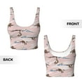 thumbnail image 5 of Xecao Cloud Sloth for Sports Bra with Removable Pads, Crop Tank Top Design, Women's Longline Sports Bra - Non-Wired - Large, 5 of 9
