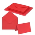 thumbnail image 1 of Uxcell 4 x 6" Blank Greeting Cards and Envelopes, 20Sets Half Fold Note Cards and Envelopes 250g Thick Cardstock for DIY Wedding Birthday Party Invitations, Bright Red, 1 of 6