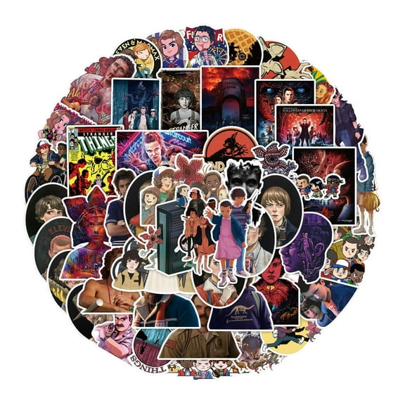 50 Pcs Stranger Water Bottle Stickers For Fans, Stranger Cute Stickers For Water Bottles, Vinyl Waterproof Aesthetic Laptop Sticker Pack Classroom Prizes Skateboard For Students