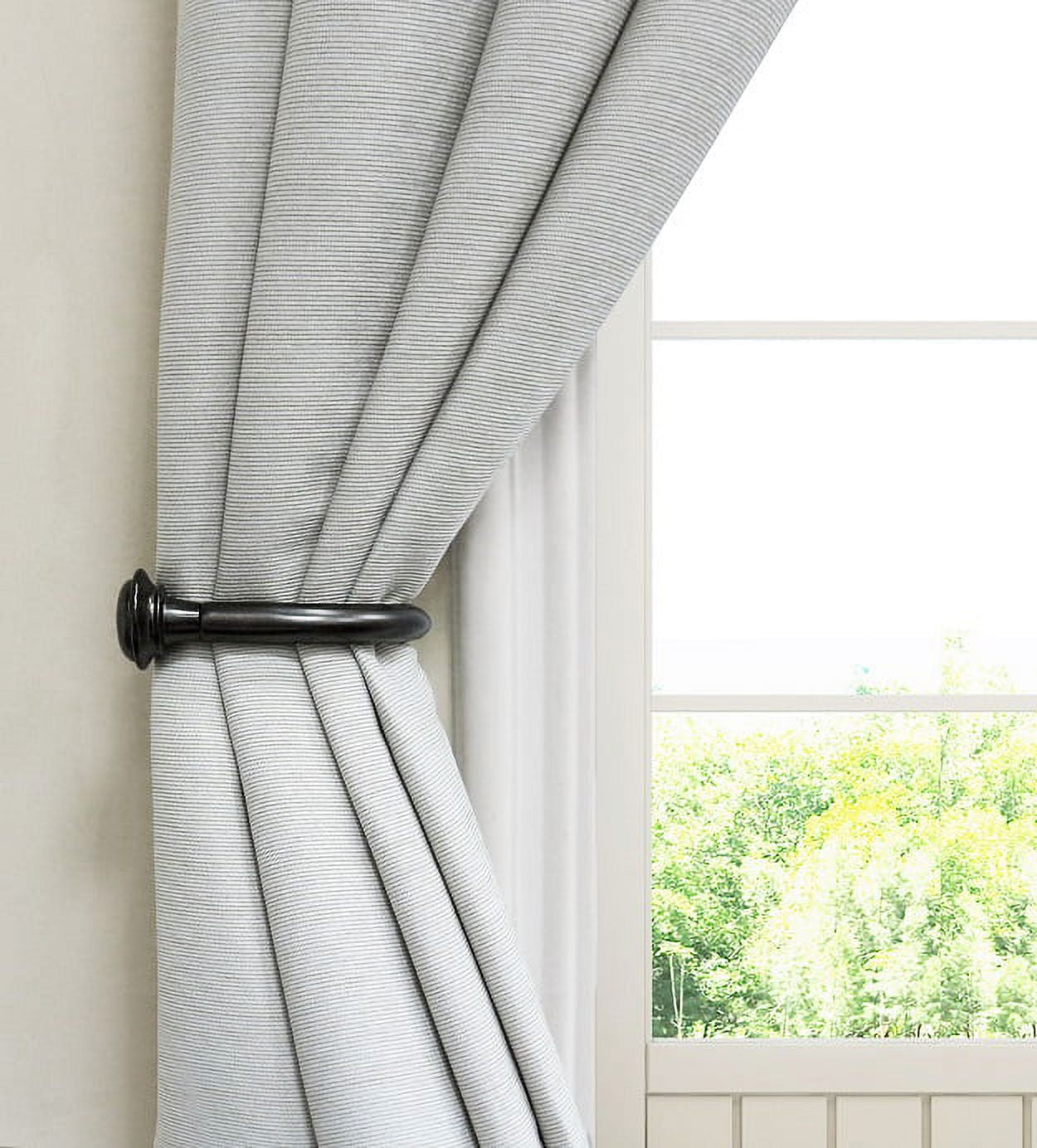 Lumi Drapery Curtain Holdbacks, Oil Rubbed Bronze, Set of 4