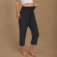 thumbnail image 3 of Lenpel Girls' Capri Pants Loose High Waisted Stretchy Tapered Cropped Lounge Pants Soft Casual Capris Sweatpants 4-14 Y, 3 of 7