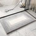 thumbnail image 4 of Ounissouiy Alfombra de baño y absorbente de agua para decoración moderna de baño, alfombras geométricas para baño, agarre fuerte para el Juegos de accesorios de baño Gris 40*60cm, 4 of 6