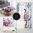 thumbnail image 4 of Blue Nautical Octopus Shower Curtain Set Funny Ocean Kraken Shower Curtains for Bathroom Cool Octopus Decor Polyester Fabric-72" x 72", 4 of 6