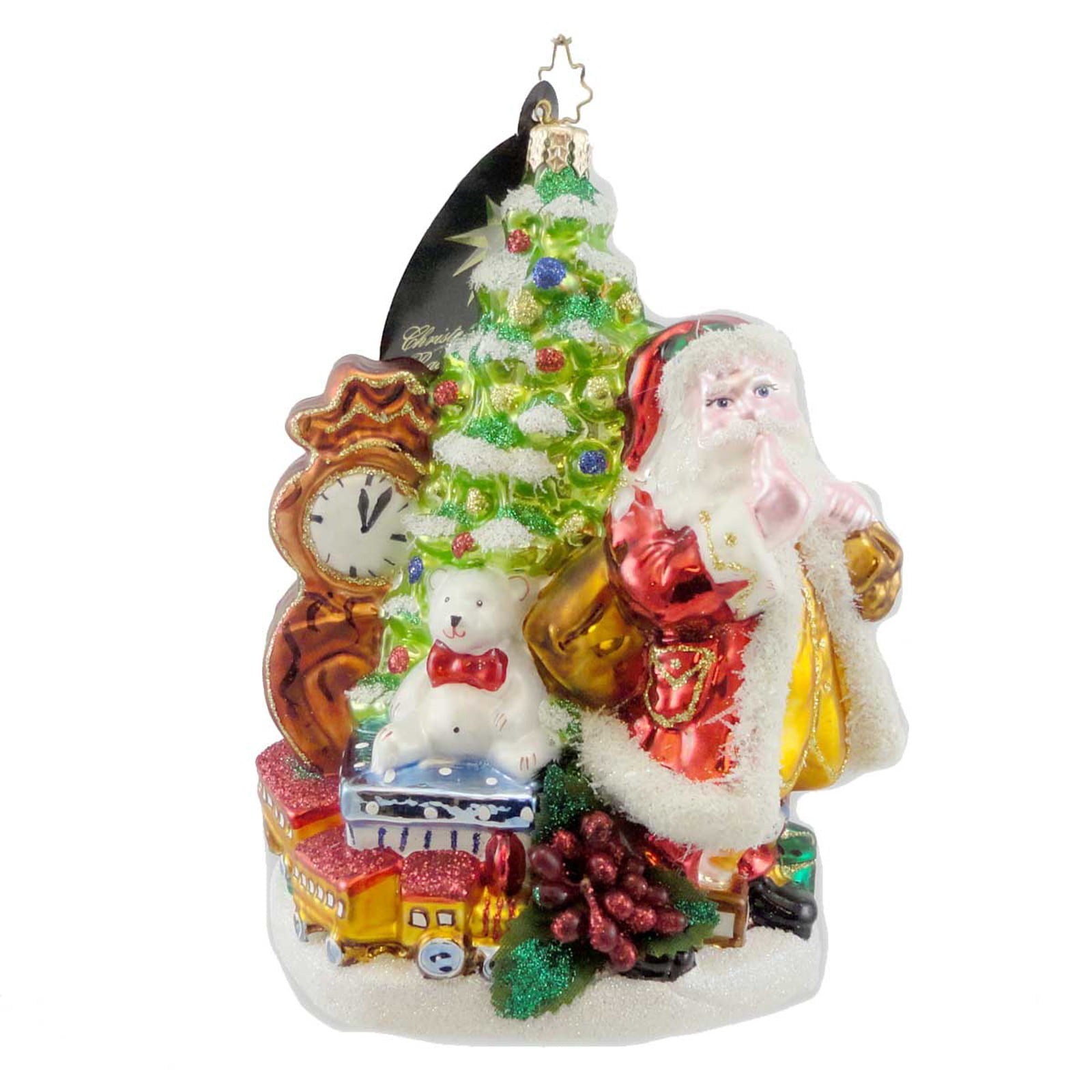 Asleep in The Manger! Christopher Radko Hand-Crafted European Glass Christmas Decorative Figural Ornament