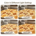 thumbnail image 7 of ODIKA 6'x9' Ultra-Soft Area Rug, Orange Century Mid Stylized Petal Shapes Terracotta Arrangement None Washable, Bare feet friendly, Silk-Touch for Guest Room, Bedroom, 7 of 7