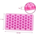 thumbnail image 2 of Molde de silicona para hornear con forma de corazón en miniatura de 55 cavidades, molde para cubitos de hielo, caramelos y chocolate, molde para caramelos de San Valentín, paquete de 2, 2 of 6