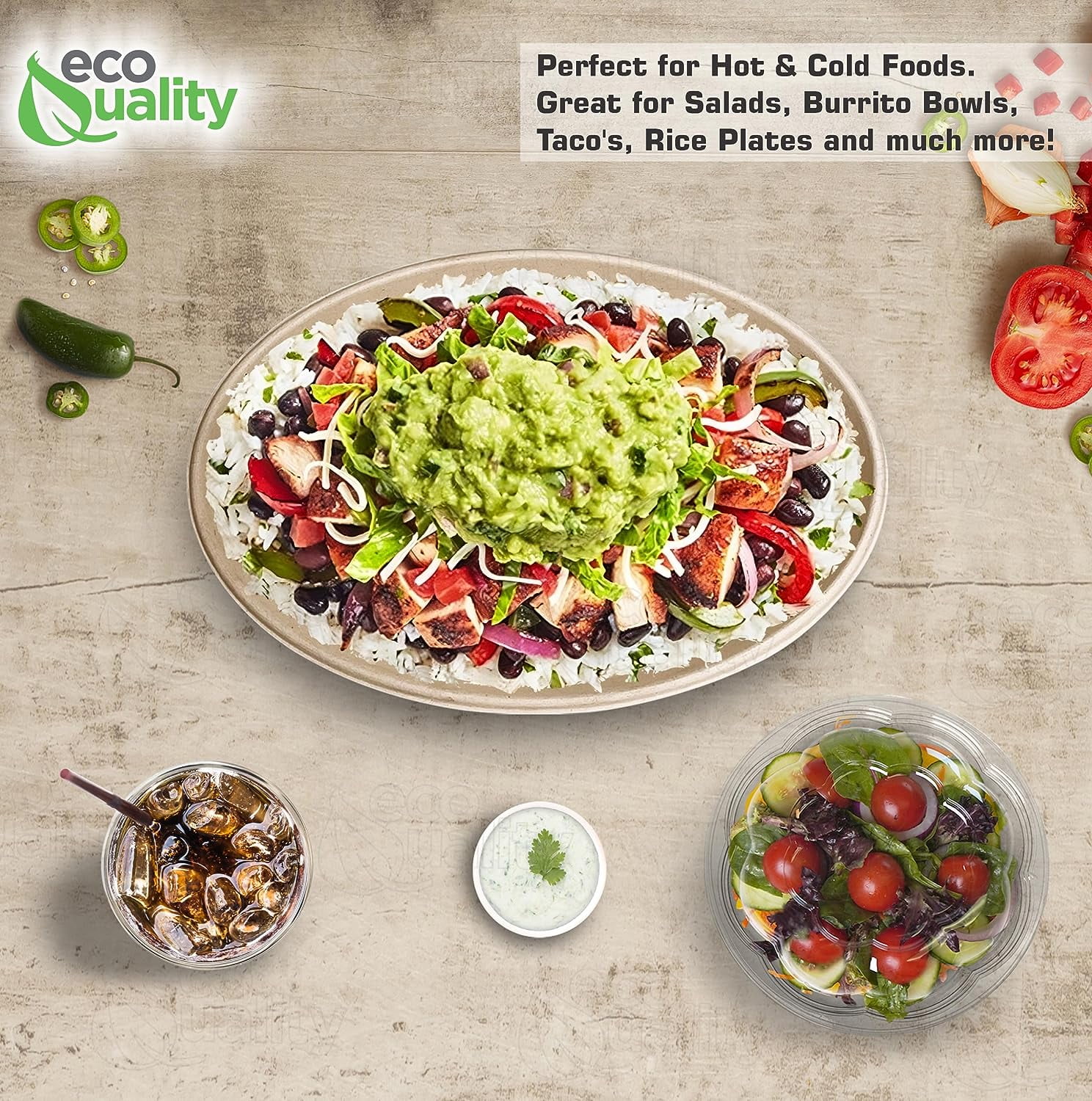 26oz Oval Disposable Compostable Paper Burrito Bowls Heavy-Duty, Eco-Friendly Oval Bowls Natural Bagasse Unbleached, Heat Resistant, 100% Biodegradable Salad Bowls Alternative to Plastic (25)
