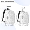 thumbnail image 2 of Disketp Poodle Dog print Canvas Backpack Lightweight Travel Daypack Student Rucksack Laptop Backpack-, 2 of 5