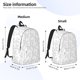 thumbnail image 2 of Disketp Poodle Dog Mochila de Lona Estampada, Mochila Escolar de Viaje Ligera para Estudiantes y Portátil-Small, 2 of 5