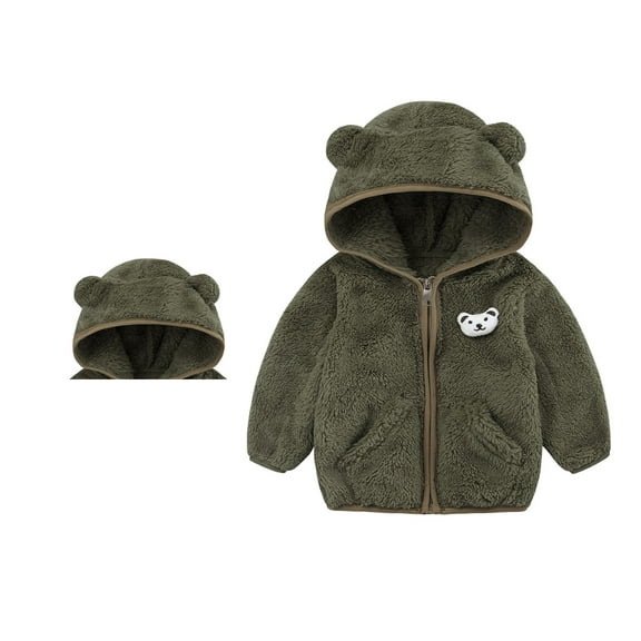 Baby Winter Coat Bear Ear Cute Jackets for Kids Baby Winter Warm Outerwear Baby Girl Winter Clothes 12-18 Months