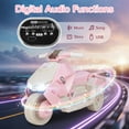 thumbnail image 4 of Arlopu Kids Motorcycle, 6V Battery Powered Electric Motorbike, 3 Wheels Ride on Toys with LED Lights & Music for Toddlers 3+, Pink, 4 of 9