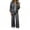 Dark Gray, variant on 2-Piece Women's Tracksuit Set, Fall Brushed Zip-up Long Sleeve Jacket & Wide Leg Pants Soft Relaxed Athletic Sweatsuit, S-XXL