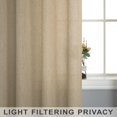 thumbnail image 4 of Tan Curtains 96 Inches Long for Living Room Dining 2 Panel Rod Pocket Semi Sheer Linen Drape Burlap Primitive Neutral Rustic Decor Light Filtering Brown Curtain for Bedroom Cafe Khaki Camel 8 Ft 52x96, 4 of 8