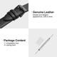 thumbnail image 3 of Correa de Cuero Uxcell, Correa de Reloj de Cuero Lisa y Plana para Hombres y Mujeres, Negro, Negro 18mm, 3 of 7