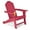 Red, variant on Costway Patio Adirondack Chair Weather Resistant Garden Deck W/Cup Holder Turquoise